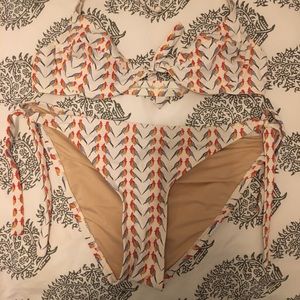 JCrew liberty bird bikini top and bottom
